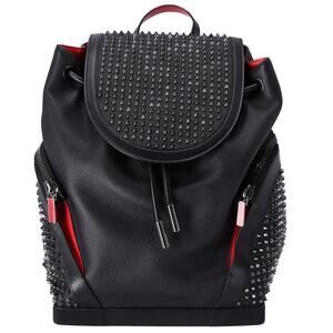 Christian Louboutin Explorafunk Studded Backpack 3175044 Black Red